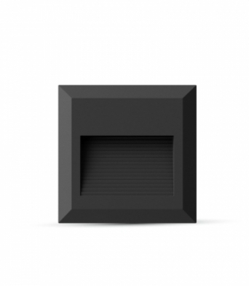 Oprawa Schodowa LED VT-1152 230V kwadrat czarna barwa neutralna IP65