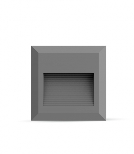 Oprawa Schodowa LED VT-1152 230V kwadrat szara barwa ciepła IP65