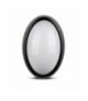 Plafon 12W LED V-TAC Owal Czarna IP54 VT-8010 3000K 840lm