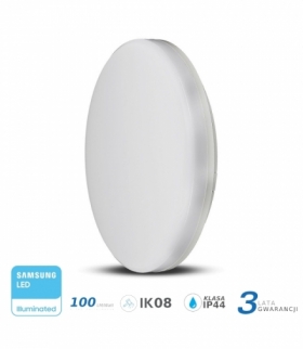 Plafon Natynkowy Okrągły V-TAC 25W LED SAMSUNG CHIP IP44 100lm/W VT-8066 4000K 2500lm 3 Lata Gwarancji