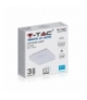 Plafon Natynkowy Kwadrat V-TAC 25W LED SAMSUNG CHIP IP44 100lm/W VT-8066 4000K 2500lm 3 Lata Gwarancji