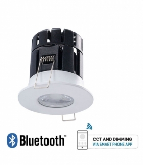 Oprawa LED V-TAC 10W Biała Bluetooth Soczewka CCT Ściemnialna IP65 VT-7710D 2700K-6500K 850lm 5 Lat Gwarancji