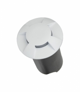 Oprawa Gruntowa 1W LED Biała 4-stronna IP67 VT-1171 6500K 10lm