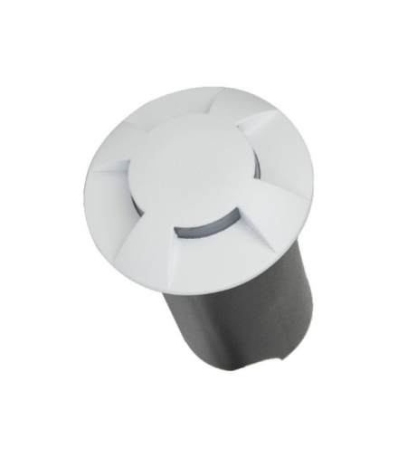 Oprawa Gruntowa 1W LED Biała 4-stronna IP67 VT-1171 6500K 10lm