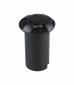 Oprawa Gruntowa 1W LED Czarna 4-stronna IP67 VT-1171 6500K 10lm