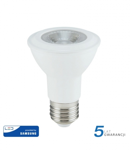 Żarówka LED E27 7W PAR 20, Chip SAMSUNG, Zimna, Barwa:6400K, Trzonek:E27 V-TAC 149