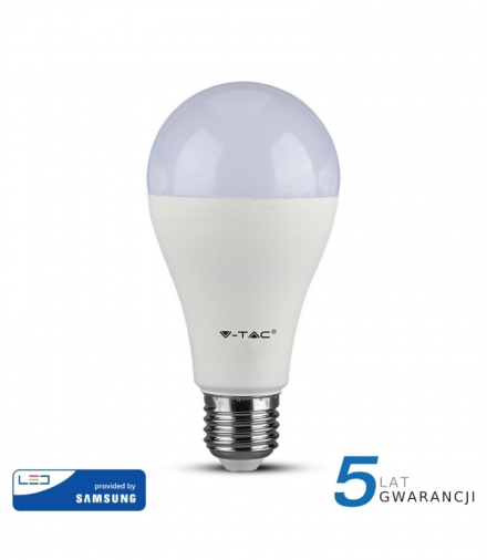 Żarówka LED E27 17W A65, Chip SAMSUNG, Neutralna, Barwa:4000K, Trzonek:E27 V-TAC 163