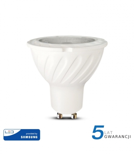 Żarówka LED GU10 7W, Chip SAMSUNG, Ciepła, Barwa:3000K, Trzonek:GU10 V-TAC 165