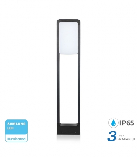 Słupek Ogrodowy 10W LED SAMSUNG CHIP Czarny IP65 VT-33 3000K 900lm 3 Lata Gwarancji