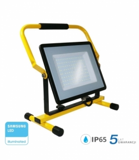 Projektor Przenośny LED V-TAC 100W SAMSUNG CHIP IP65 3mb VT-109 6400K 8000lm 5 Lat Gwarancji