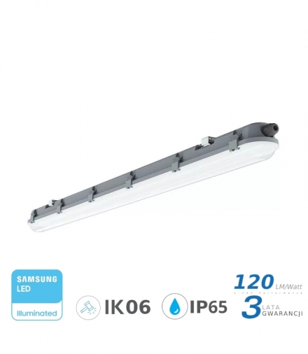 Oprawa Hermetyczna LED V-TAC SAMSUNG CHIP M-SERIES 36W 120cm 120LM/W ML VT-120036 4000K 4320lm 3 Lata Gwarancji