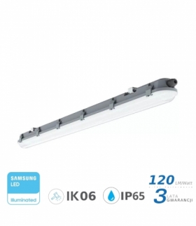 Oprawa Hermetyczna LED V-TAC SAMSUNG CHIP M-SERIES 18W 60cm 120LM/W ML VT-60018 6400K 2160lm 3 Lata Gwarancji