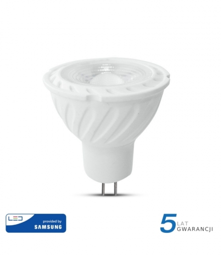 Żarówka LED G5.3 6.5W MR16, Chip SAMSUNG, Neutralna, Barwa:4000K, Kąt 110 stopni, Trzonek:G5,3 V-TAC 205