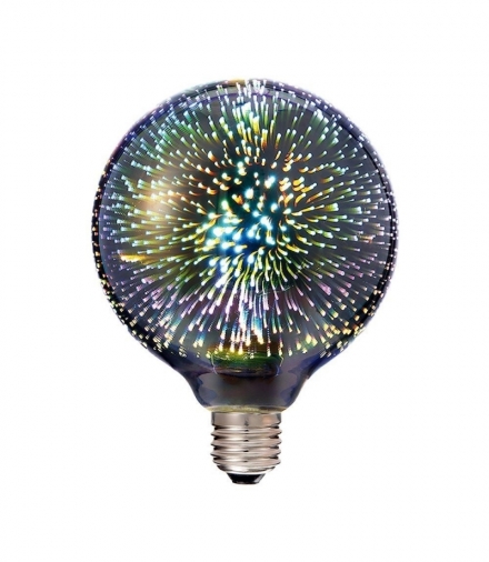 Żarówka LED E27 3W G125 Filament 3D, Ciepła, Barwa:3000K, Trzonek:E27 V-TAC 2706