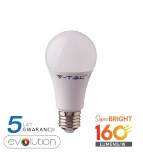 Żarówka LED E27 6.5W A60, Ciepła, Barwa:3000K, Skuteczność: 160lm/W, Trzonek:E27 V-TAC 2806