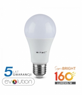 Żarówka LED E27 9.5W A60, Ciepła, Barwa:3000K, Skuteczność: 160lm/W, Trzonek:E27 V-TAC 2809