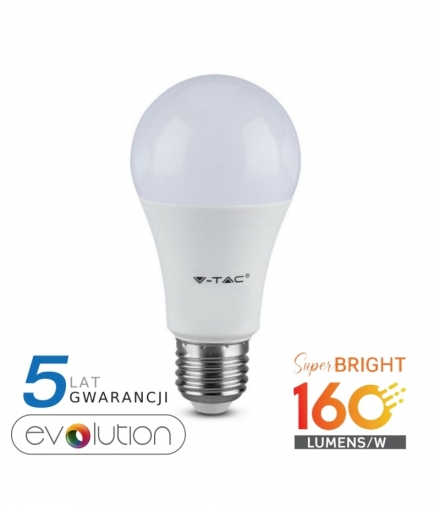 Żarówka LED E27 9.5W A60, Neutralna, Barwa:4000K, Skuteczność: 160lm/W, Trzonek:E27 V-TAC 2810