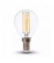 Żarówka LED V-TAC 6W Filament E14 Kulka P45 Przeźroczysta VT-2466 2700K 600lm