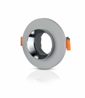 Oprawa Oczko V-TAC GIPS BETON GU10 Okrągła Wpuszczana Szary/Chrom VT-862