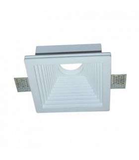 Oprawa Oczko V-TAC GIPS GU10 Kwadrat Wpuszczana G-K 120x120 Biały VT-867 5 Lat Gwarancji
