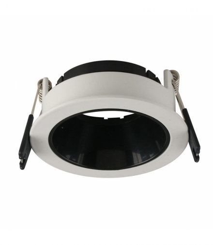 Oprawa Oczko V-TAC GU10 Wpuszczana Biały/Czarny Okrągła VT-872 3 Lata Gwarancji