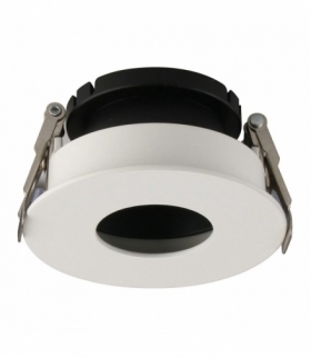 Oprawa Oczko V-TAC GU10 Wpuszczana Biały/Czarny Okrągła VT-873