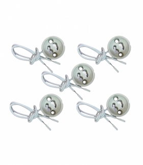 Oprawka Ceramiczna Gniazdo GU10 Przewód Siliconowy (Opak. 5szt) V-TAC VT-7888