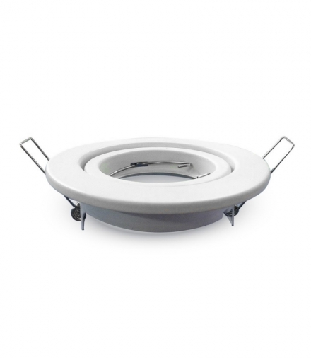 Oprawa Oczko V-TAC GU10 Okrągła Ruchoma Biała VT-7227