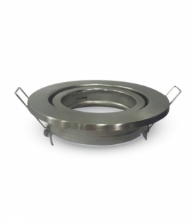 Oprawa Oczko V-TAC GU10 Okrągła Ruchoma Satyna VT-7227