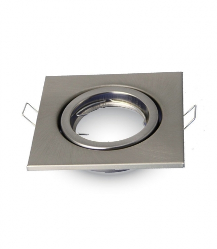 Oprawa Oczko V-TAC GU10 Kwadrat Ruchoma Satyna VT-7227