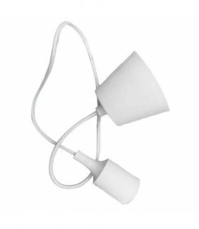 Oprawa Wisząca Silikonowa V-TAC E27 Biała VT-7228 5 Lat Gwarancji