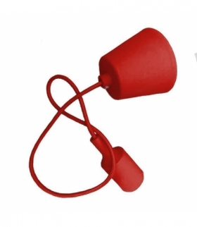 Oprawa Wisząca Silikonowa V-TAC E27 Czerwona VT-7228 5 Lat Gwarancji