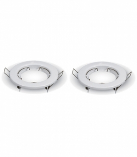 Oprawa Oczko V-TAC GU10 Okrągła Stała Biała (Opak. 2 szt) VT-778