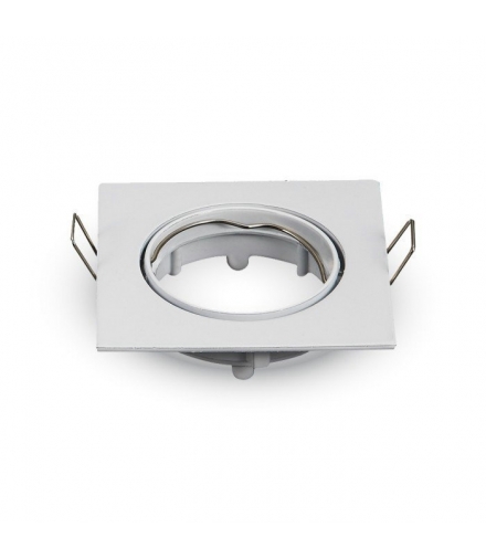 Oprawa Oczko V-TAC GU10 Kwadrat Ruchoma Biała VT-779