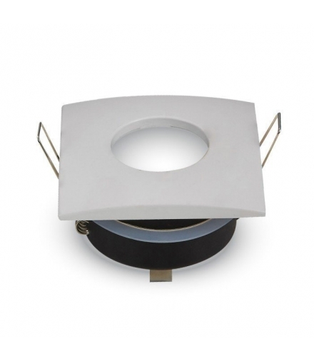 Oprawa Oczko V-TAC Aluminiowa Odlew Hermetyczne z szybką IP54 GU10 Kwadrat 84x84mm Biały VT-787