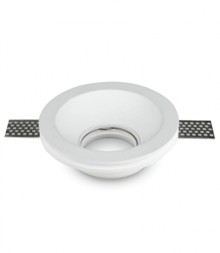 Oprawa Oczko V-TAC GIPS GU10 Wpuszczane Okrągłe fi.120 Biała VT-776
