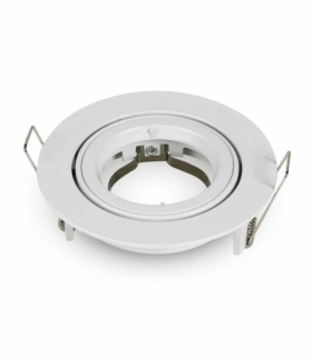 Oprawa Oczko V-TAC Aluminiowa Odlew GU10 Okrągła Ruchoma Biały VT-775