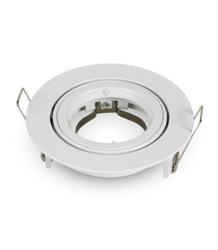 Oprawa Oczko V-TAC Aluminiowa Odlew GU10 Okrągła Ruchoma Biały VT-775