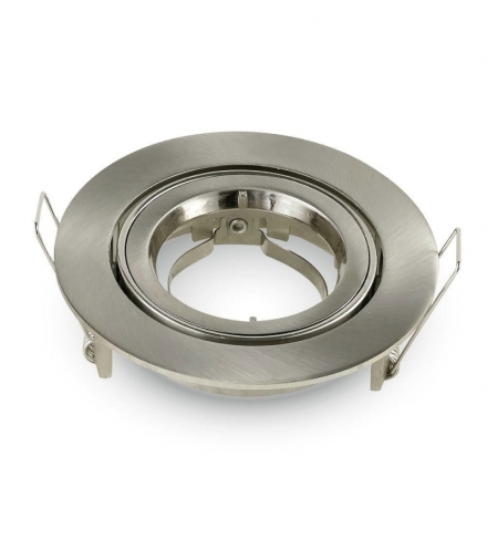 Oprawa Oczko V-TAC Aluminiowa Odlew GU10 Okrągła Ruchoma Satyna VT-775
