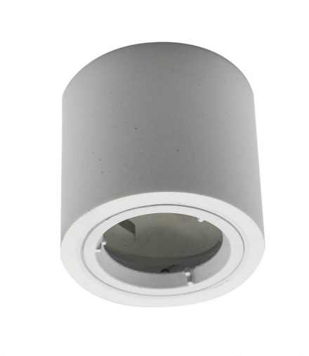 Oprawa V-TAC GIPS GU10 Natynkowa Tuba Okrągła Biała 75x75mm VT-716