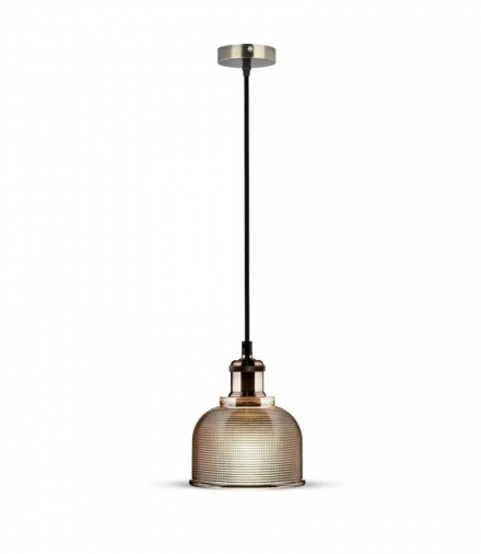 Oprawa Wisząca V-TAC LOFT Szkło Bursztyn fi145 VT-7150 5 Lat Gwarancji