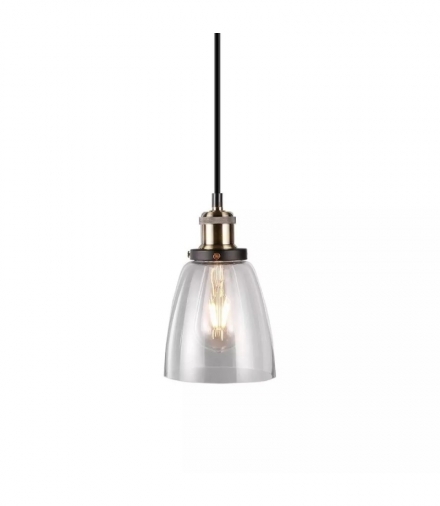 Oprawa Wisząca V-TAC LOFT Vintage Szkło Transparent fi140 VT-71406 5 Lat Gwarancji