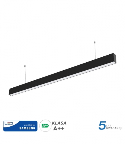 Oprawa V-TAC LED Linear SAMSUNG CHIP 40W Do łączenia Zwieszana Czarna 120cm VT-7-40-B 4000K 3200lm 5 Lat Gwarancji
