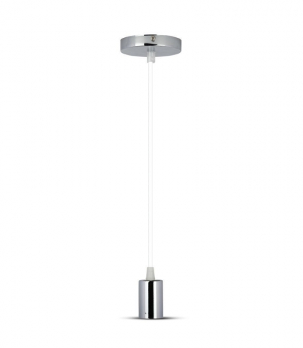 Oprawa Wisząca V-TAC Chrom Metal Biały przewód VT-7338 5 Lat Gwarancji