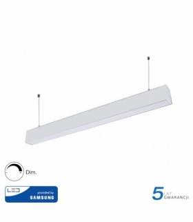 Oprawa V-TAC LED Linear SAMSUNG CHIP 60W Góra/Dół Do łączenia Zwieszana Biała 120cm VT-7-60 4000K 6000lm 5 Lat Gwarancji