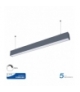 Oprawa V-TAC LED Linear SAMSUNG CHIP 60W Góra/Dół Do łączenia Zwieszana Srebrna 120cm VT-7-60 4000K 6000lm 5 Lat Gwarancji