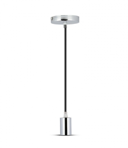 Oprawa Wisząca V-TAC Chrom Metal Czarny przewód VT-7338 5 Lat Gwarancji