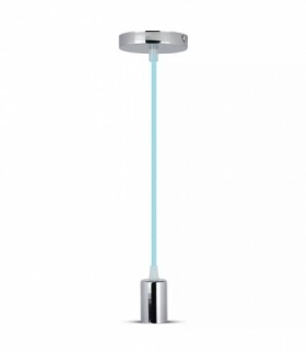 Oprawa Wisząca V-TAC Chrom Metal Jasno Niebieski przewód VT-7338 5 Lat Gwarancji
