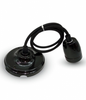 Oprawka Porcelanowa z Przewodem Czarna V-TAC VT-7998 5 Lat Gwarancji