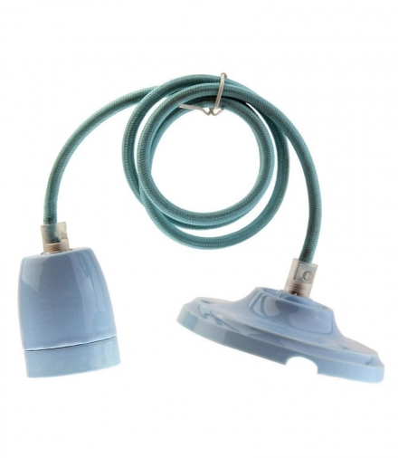 Oprawka Porcelanowa z Przewodem Niebieska V-TAC VT-7998 5 Lat Gwarancji